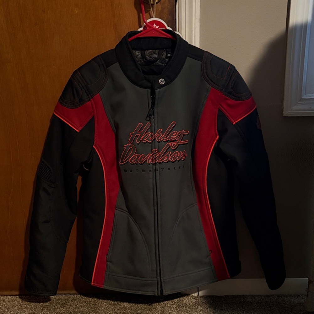 Harley-Davidson Women's Black and Red Leather Jacket
